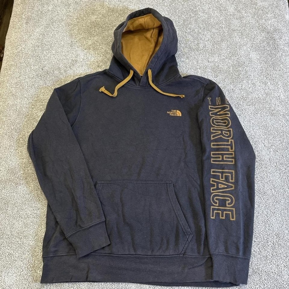 The North Face Hoodie Large Vintage Fade Gold Black Outdoor Streetwear